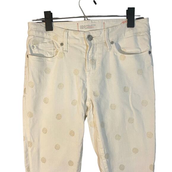 Marc by Marc Jacob Bright White Dot Lou Skinny Ankle Denim Jeans Women Sz 27 - Picture 6 of 14